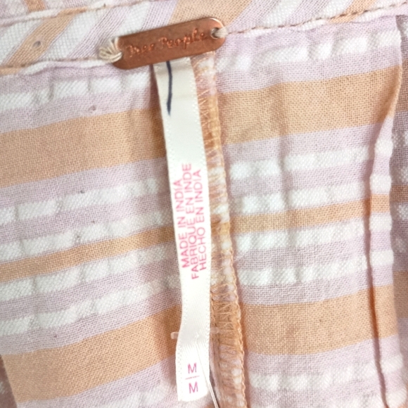 Free People Striped Pink and Tan Hooded Dress - Picture 9 of 9